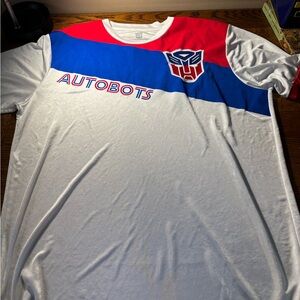Lootwear Transformers Autobots Red Blue White Tee, 2XL